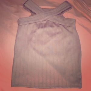 Lavender Criss Cross Blouse